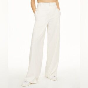 Danielle Bernstein White Wide-Leg Trousers